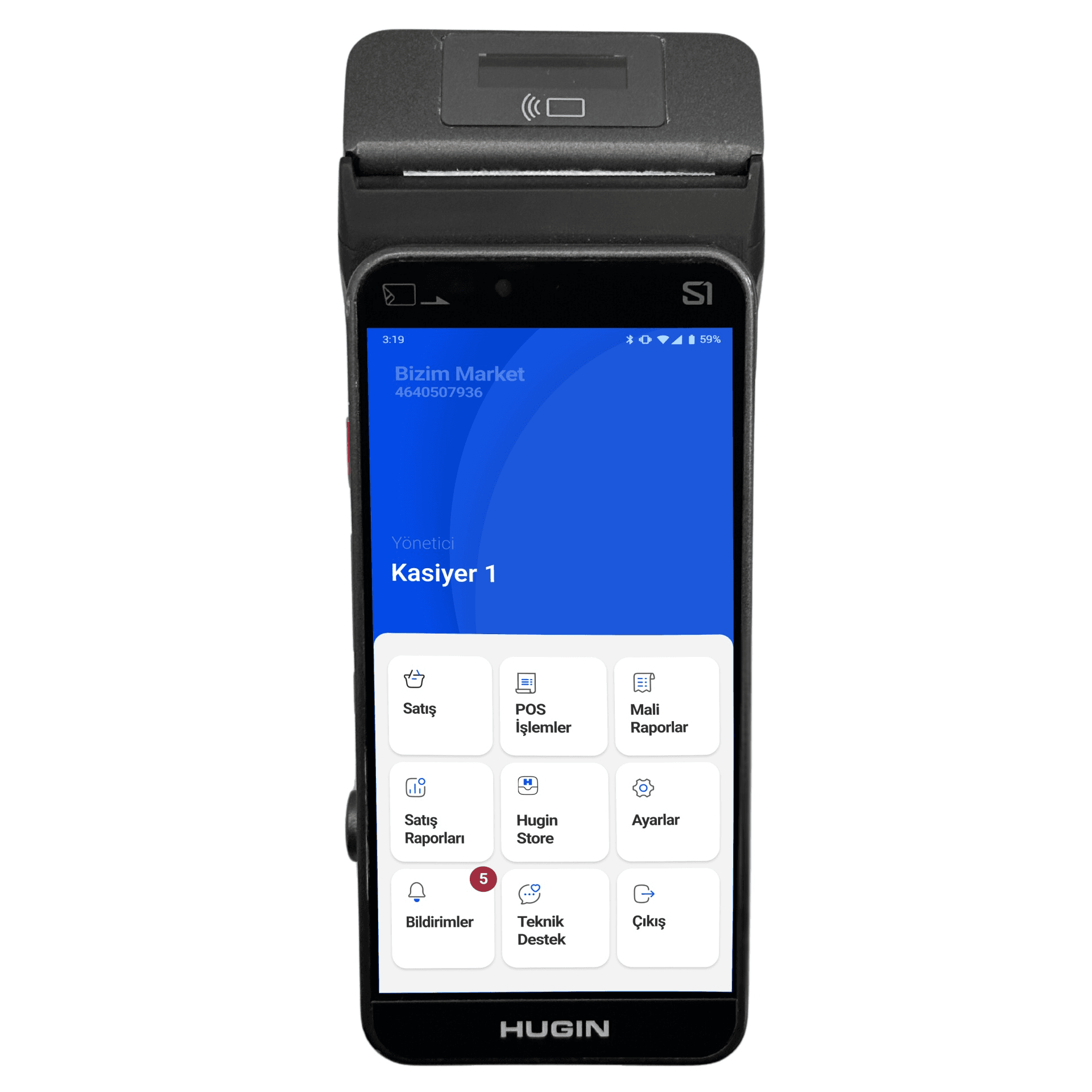 Hugin S1 Android Yazarkasa POS ürün görseli